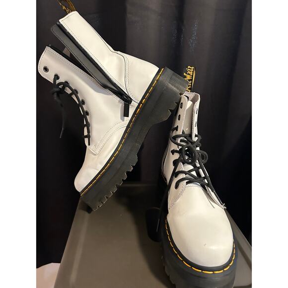 Dr Martens- JADON Platform White Boots- Size 9L - Picture 4 of 6